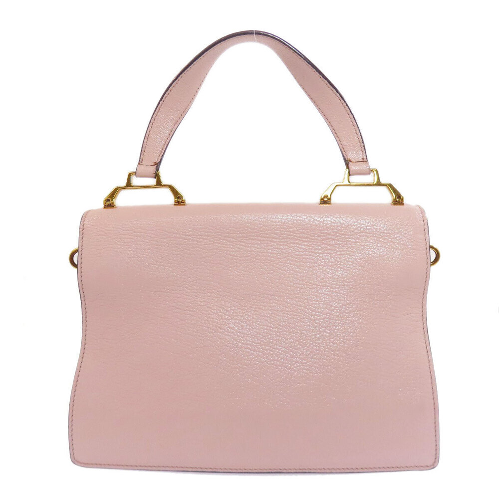 Miu Miu Top Handle Madras pink 2way Bag Leather